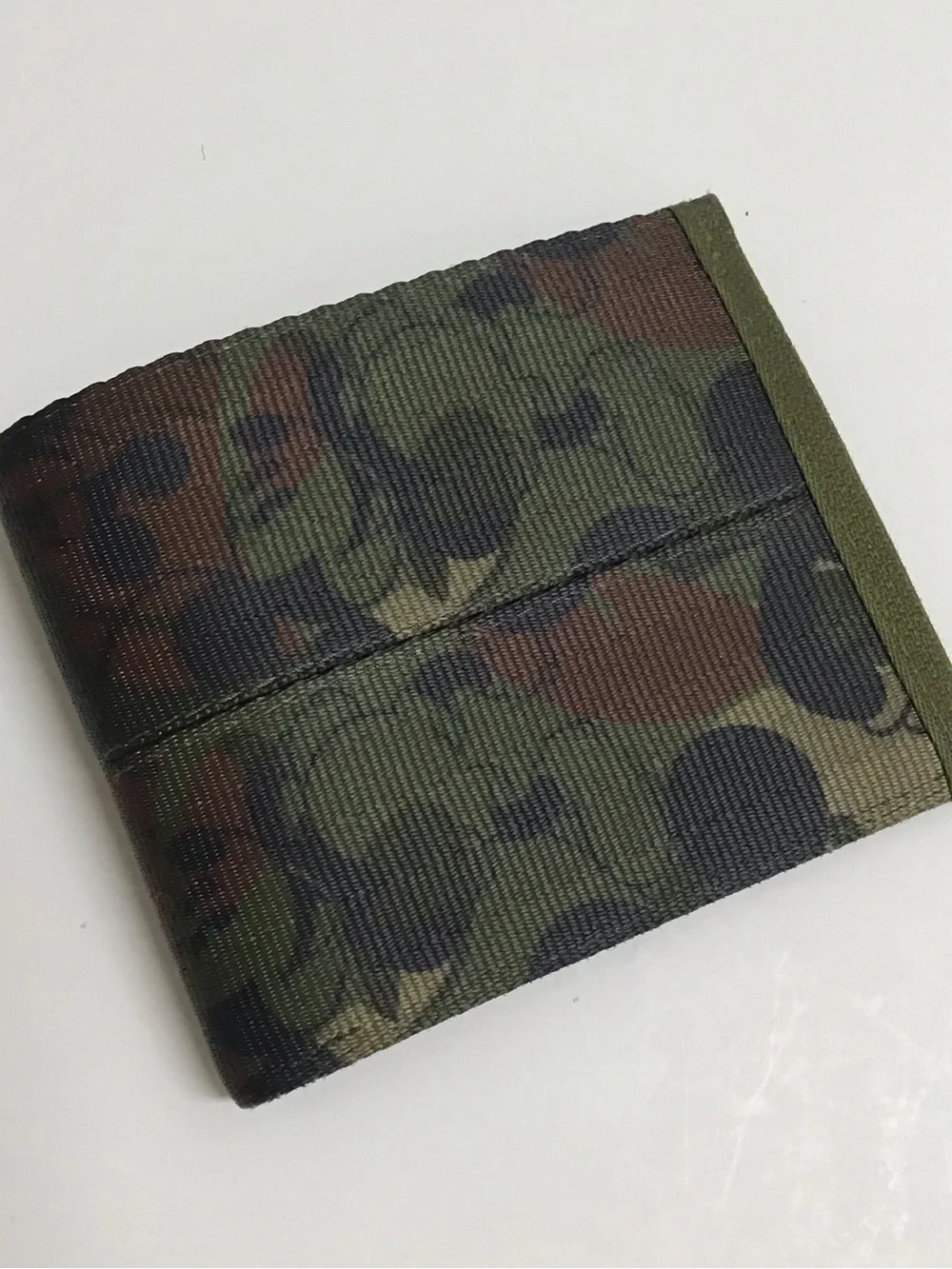 Disney Harveys Collab Forest Mickey Seatbelt Wallet Billfold Camouflage Vintage